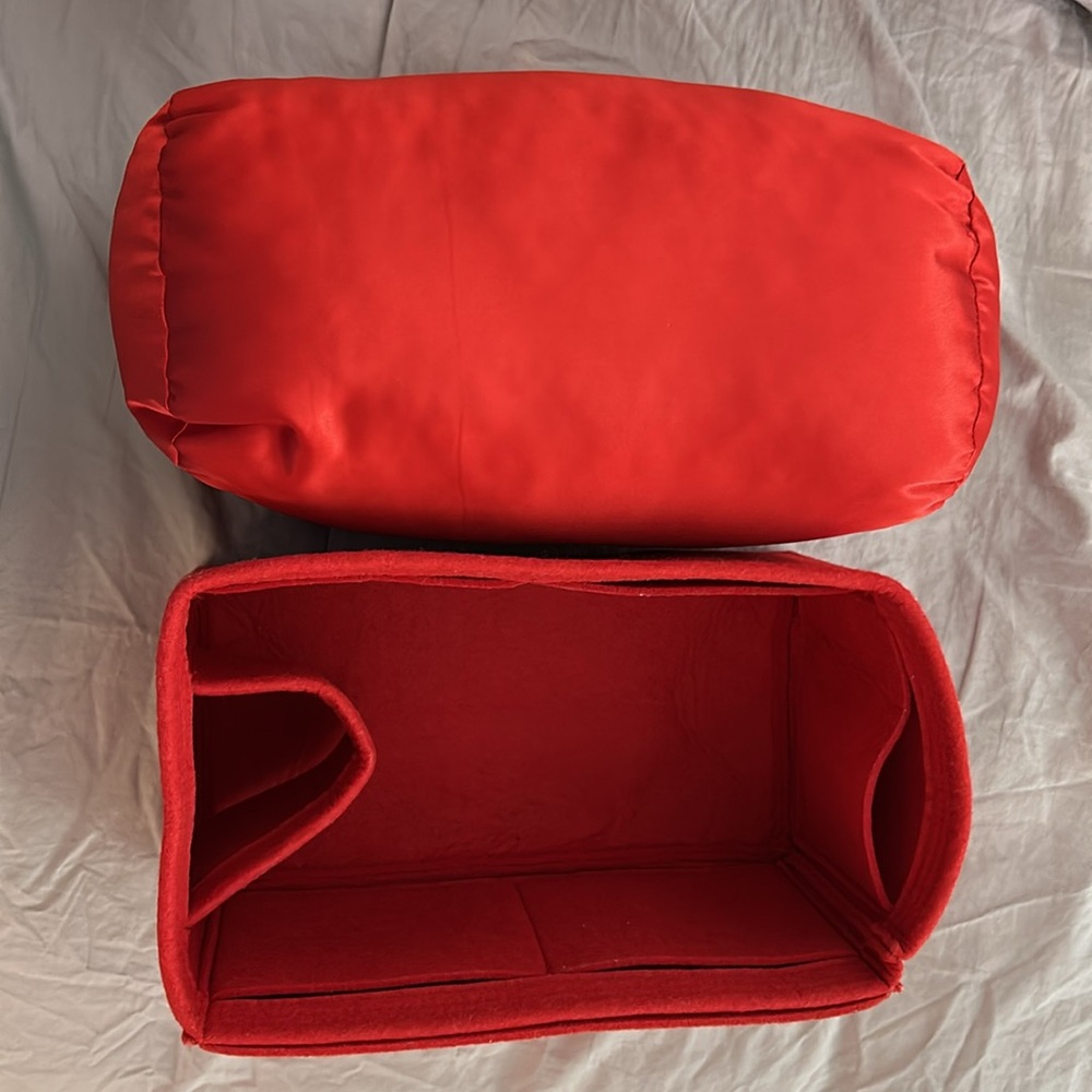 Red Felt Insert Organizer and Storage Pillow for LV Speedy 30